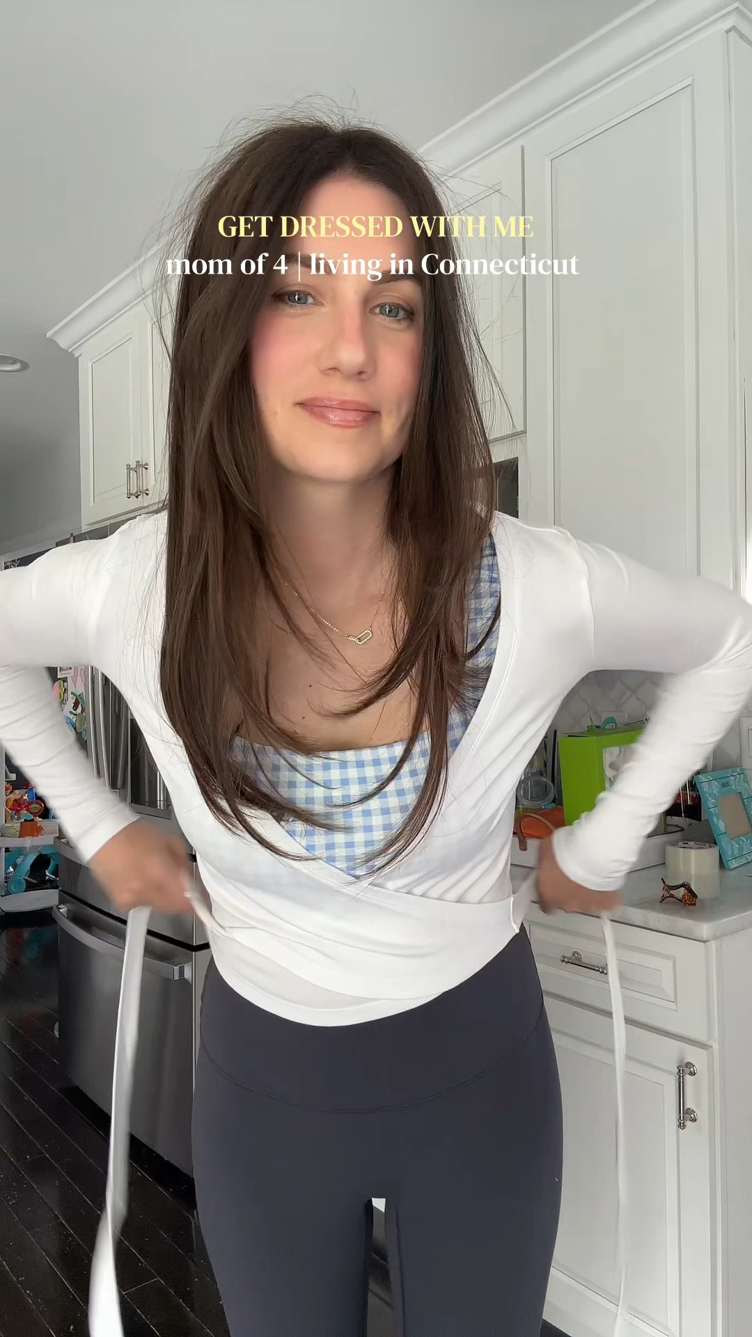 Wearing a medium in leggings (ink blue) and the gingham set!
Large in the wrap top and I’m 5’9 and everything is long enough 🫶
#springfashion #athleisure #momoutfits #twopiecesets #amazonfashion

#LTKmomlife #LTKActive #LTKgrwm