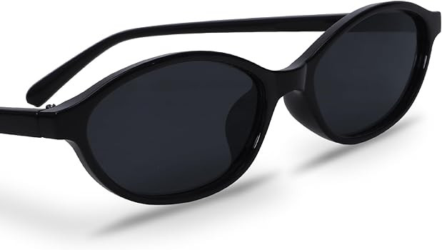 Retro Oval Sunglasses for Women Chic Cat Eye 90s Sunnies Lightweight Narrow Shades Trendy UV prot... | Amazon (US)