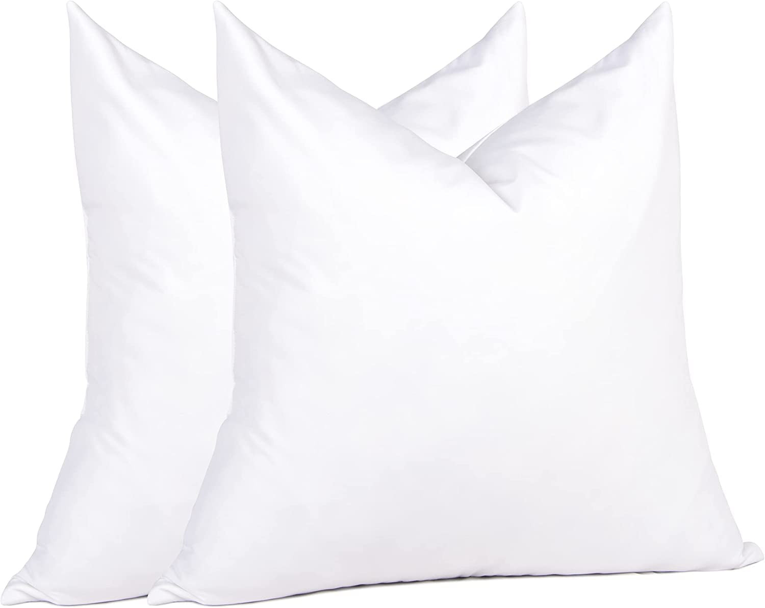 puredown® 18 x 18 Decorative Feather Down Throw Pillow Inserts (Set of 2, White) for Sofa, Couch... | Amazon (US)