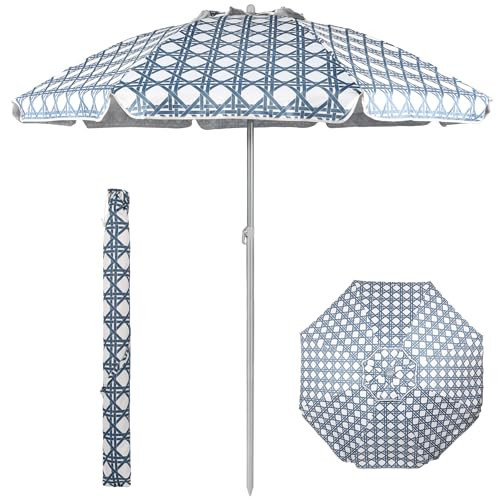 Aohanoi Outdoor Umbrella - Sun Protection, Rain Resistant, Windproof with Manual Open-Close Feature - Ideal for Beach, Camping, and Picnics | Amazon (US)