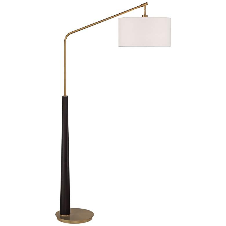 Possini Euro Pilar 72 1/2" Warm Gold and Espresso Arc Floor Lamp | Lamps Plus