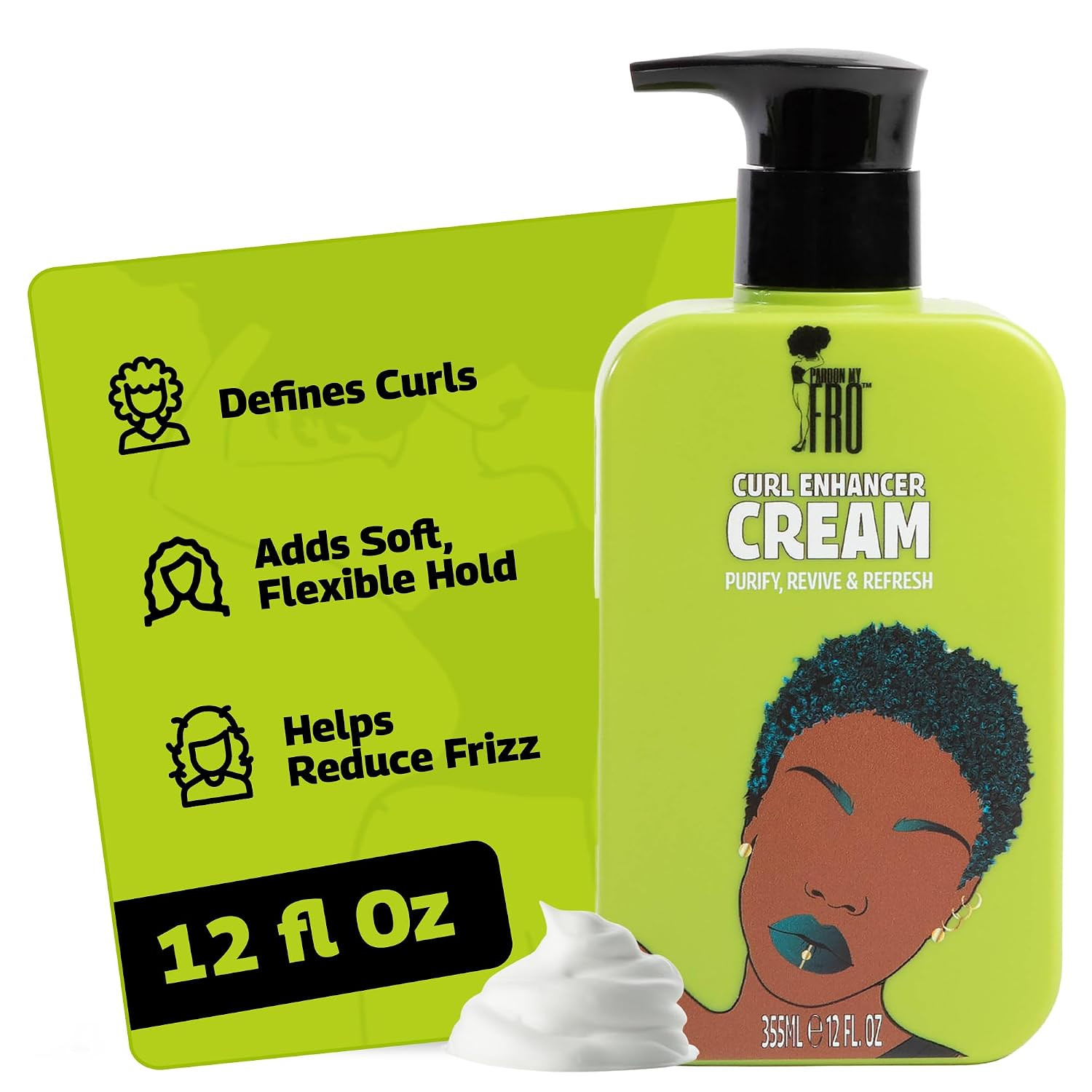 Pardon My Fro Curl Enhancing Cream Hydrating Styling Formula Care 12 Fl Oz | Amazon (US)