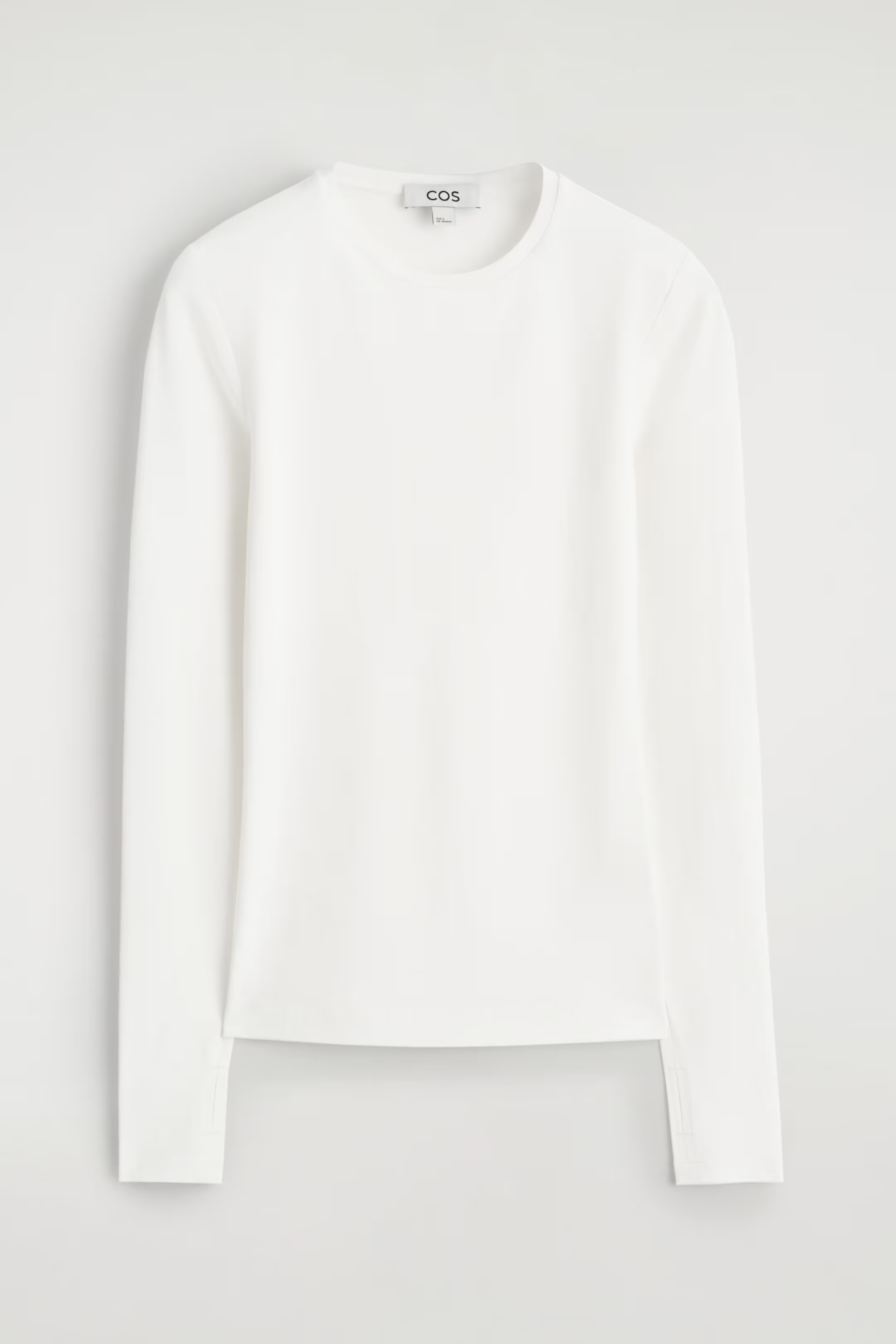 COTTON LONG-SLEEVED TOP - WHITE | COS GB | COS UK