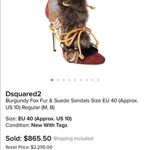 Dsquared2 Suede & Fox Fur Wrap Sandal | Poshmark
