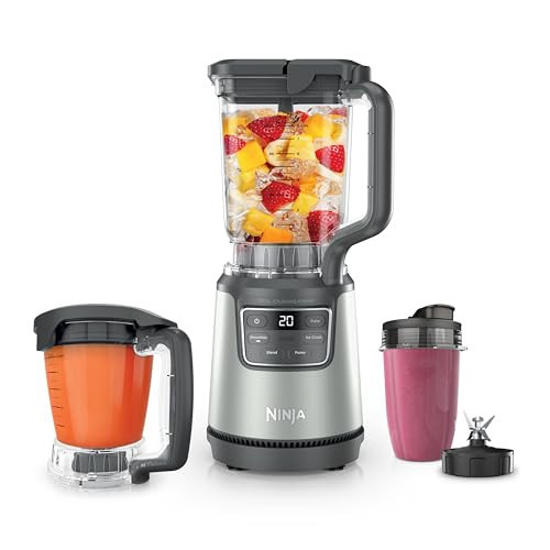 Ninja BlendPro Kitchen System | 72 oz* Full-Size Blender, 5-Cup Food Processor & 18 oz To-Go Cup | Total Crushing Tech, Presets for Smoothies, Ice Crush, Purees & Extracts | 1200 Watt | Beige | BO402 | Amazon (US)