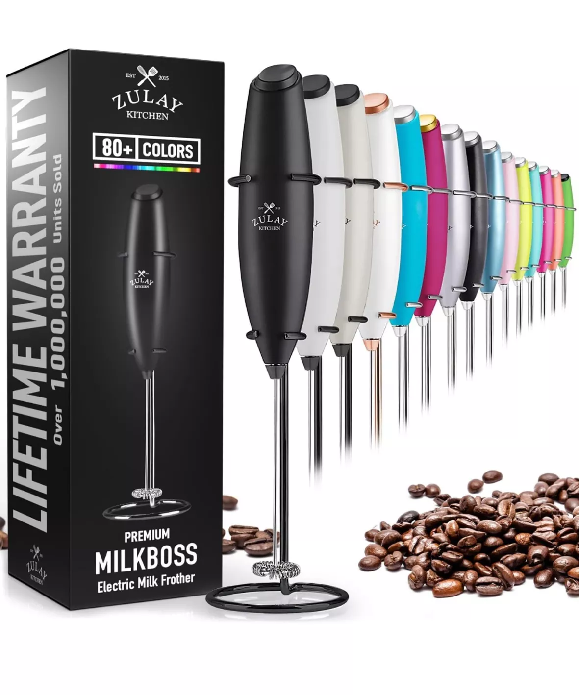  Zulay Powerful Milk Frother for Coffee with Upgraded