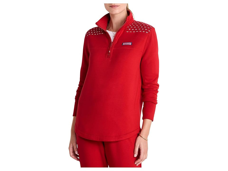 Vineyard Vines Dreamcloth Shep Shirt Women's Sweatshirt Red : XS, Rayon/Spandex | Zappos