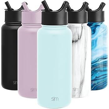 Simple Modern Water Bottle with Straw Lid Vacuum Insulated Stainless Steel Metal Thermos Bottles ... | Amazon (US)