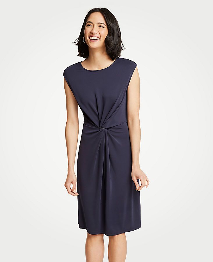 Twisted Front Knit Dress | Ann Taylor (US)