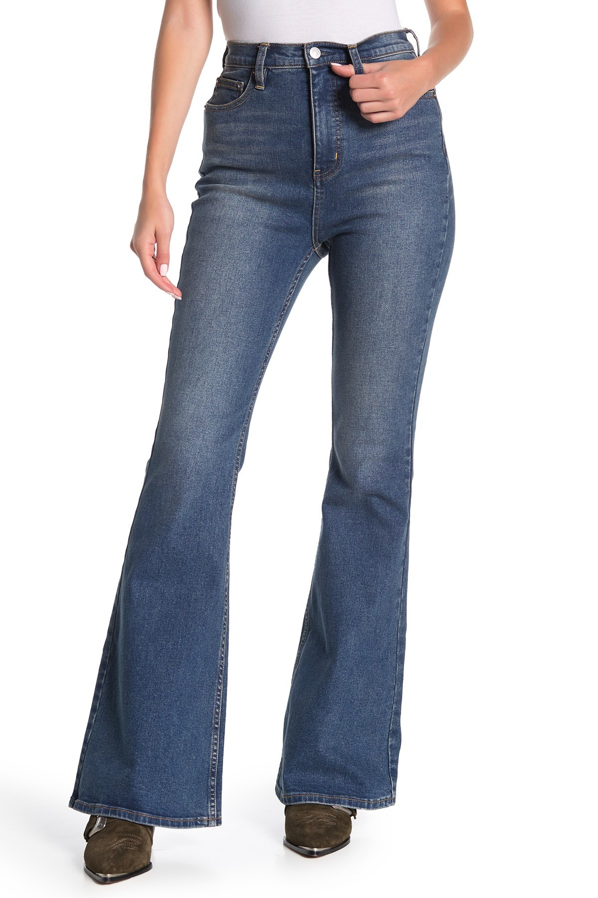 Free People | CRVY Robin High Waist Flare Jeans | Nordstrom Rack | Nordstrom Rack