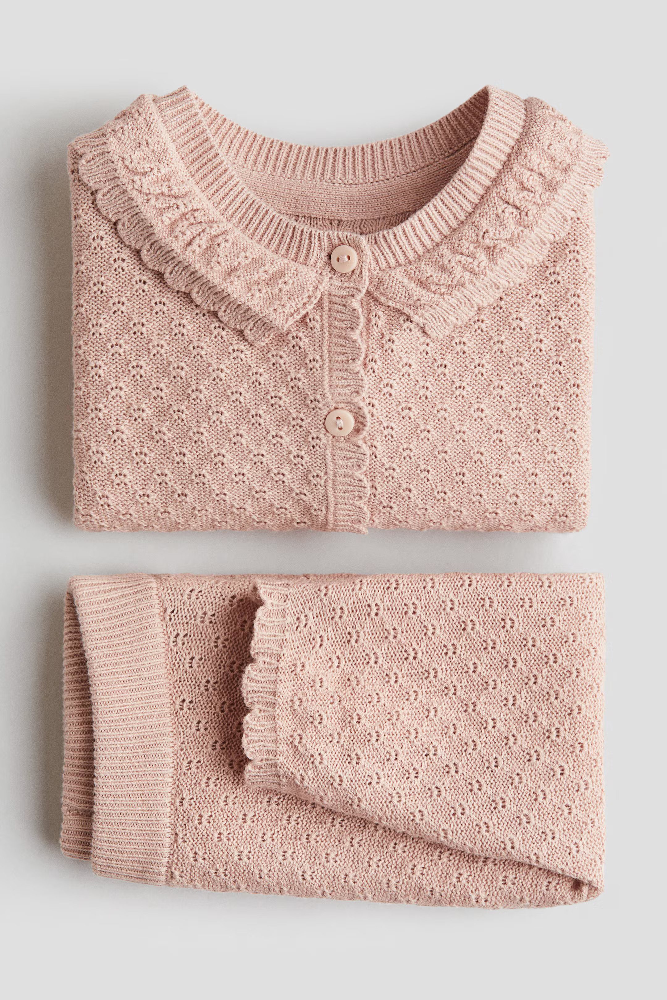 2-piece pointelle-knit cotton set | H&M (UK, MY, IN, SG, PH, TW, HK)