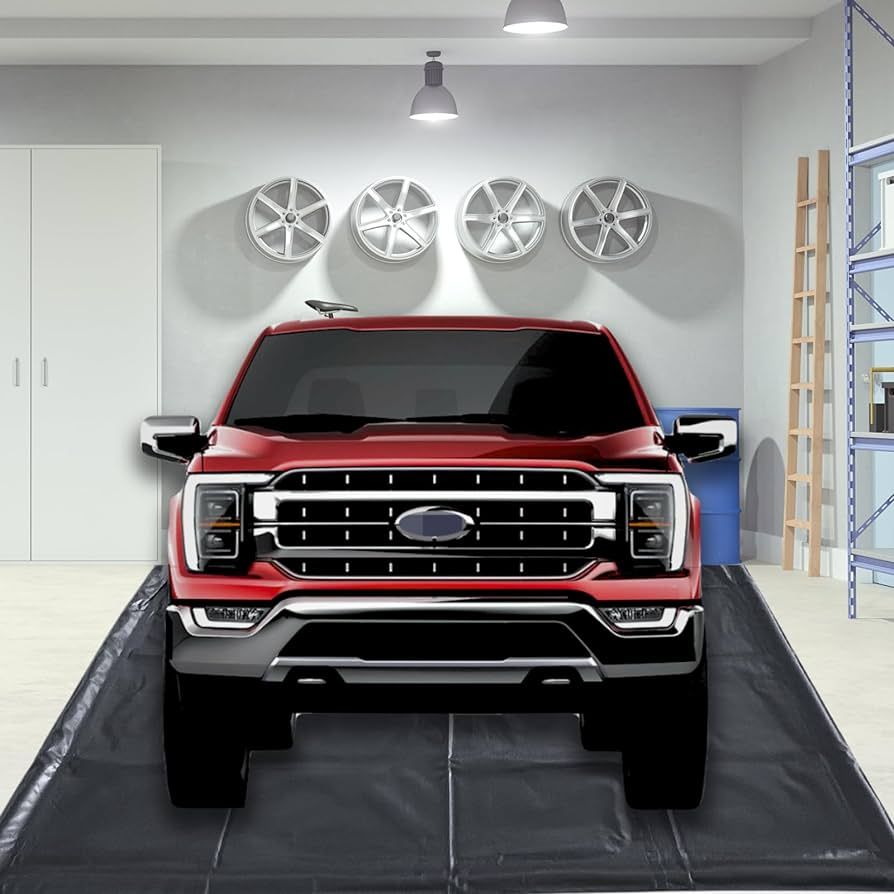 Heavy Duty Thick Garage Floor Mat for Cars SUVs & Trucks, 8.6 ft x 20 ft, Non-Slip & Waterproof C... | Amazon (US)