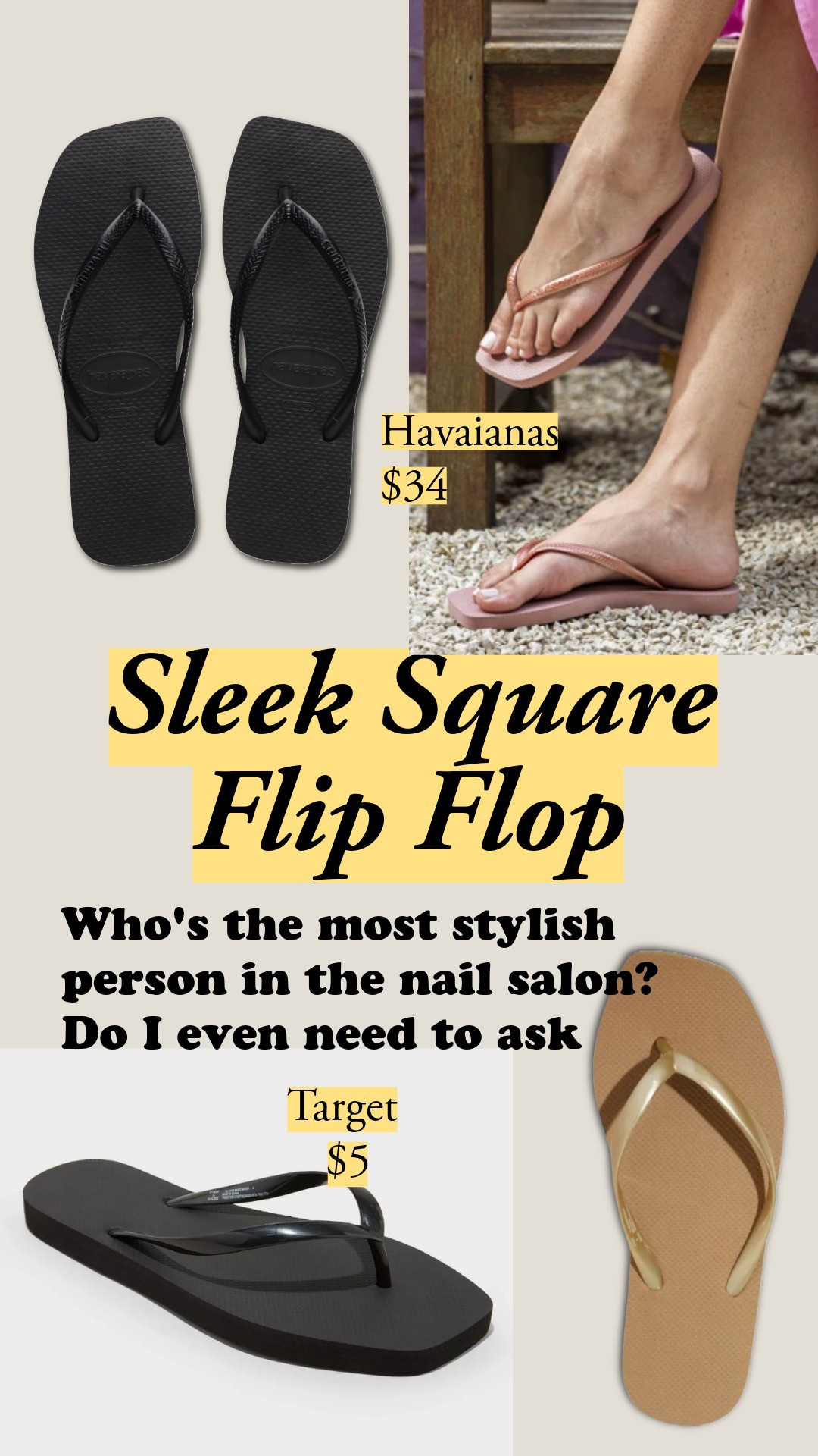 Sleek square flip flops 🩴✨ Havaianas. 

#LTKSummerEdit #LTKShoeCrush #LTKSwim