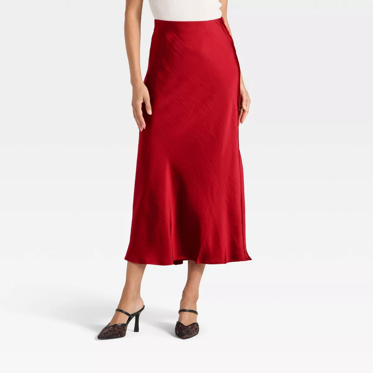 Women's Maxi Slip A-Line Skirt - A New Day™ Red M | Target