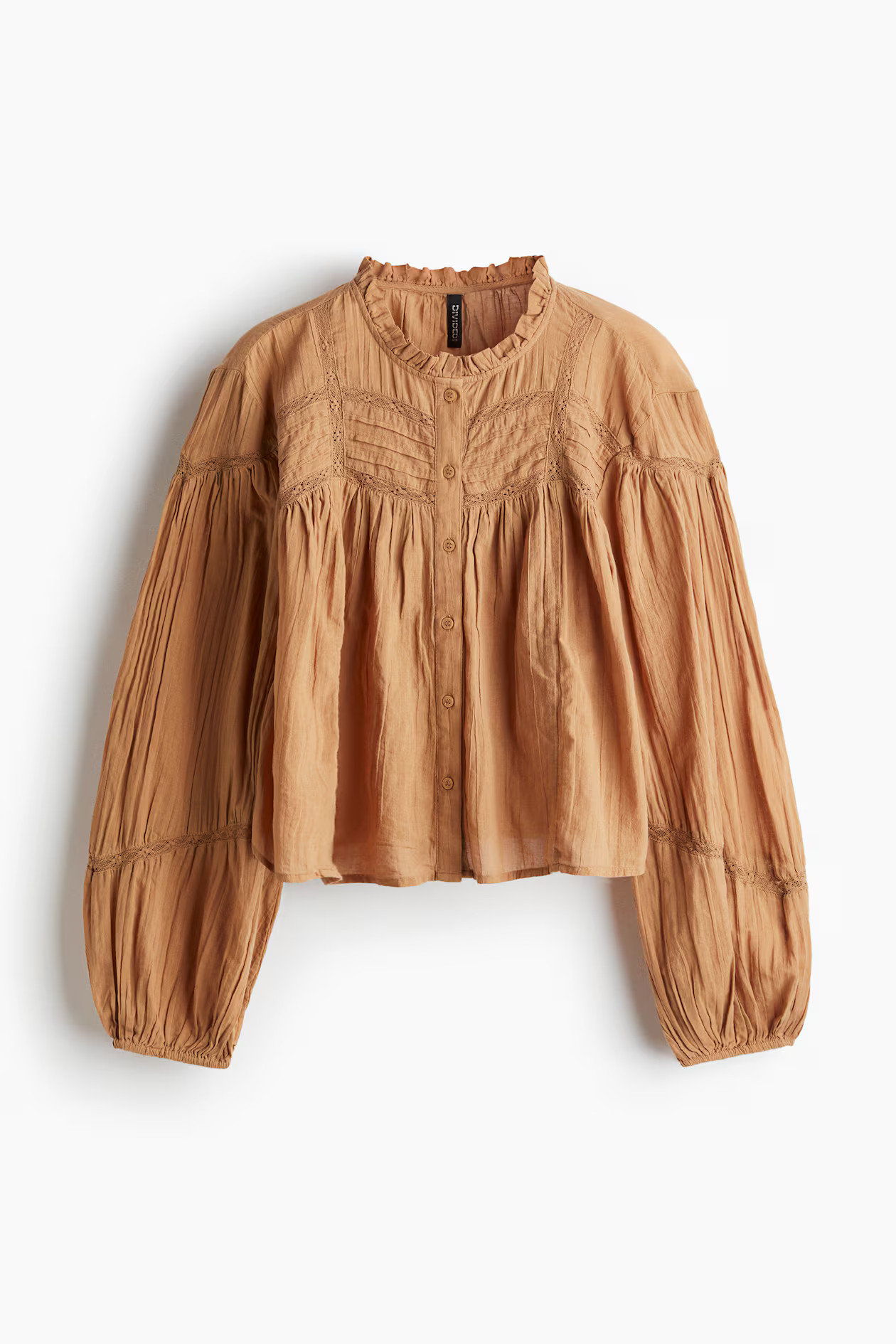 Ruffle-Collar Cotton Blouse | H&M (US + CA)