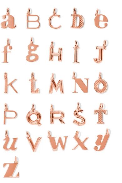 A-Z Alphabet Letter rose gold-plated pendants | NET-A-PORTER (US)