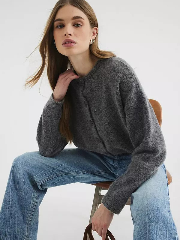 River Island Oversized Cardigan - Dark Grey | Very (UK)