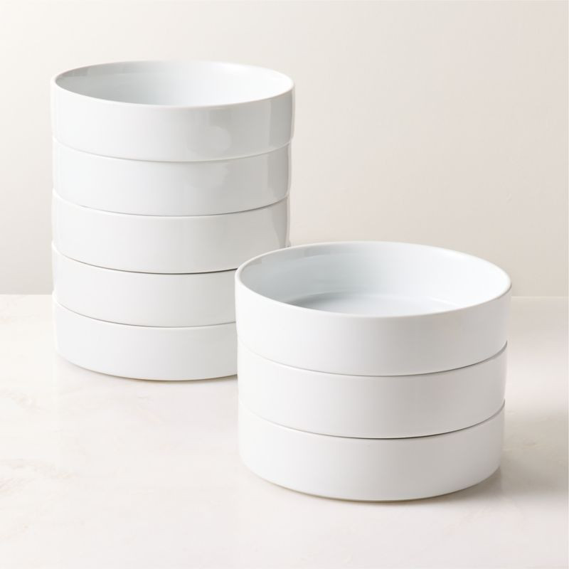 Frank White Pasta Bowls, Set of 8 + Reviews | CB2 | CB2