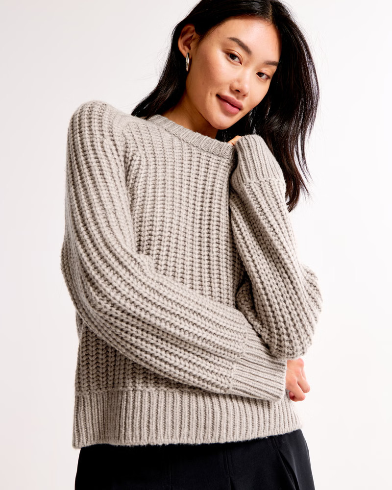 Women's The A&F Madeline Wool-Blend Crew Sweater | Women's | Abercrombie.com | Abercrombie & Fitch (US)