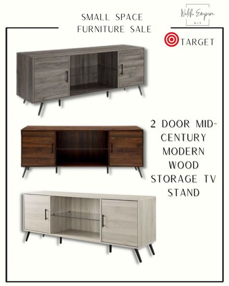 Say hello to a clutter free, stylish sanctuary with these mid-century modern wood storage TV stands that feels like home sweet home. 🏡✨ #Targetsale #SmallSpaceLiving 

#LTKhome #LTKstyletip #LTKsalealert