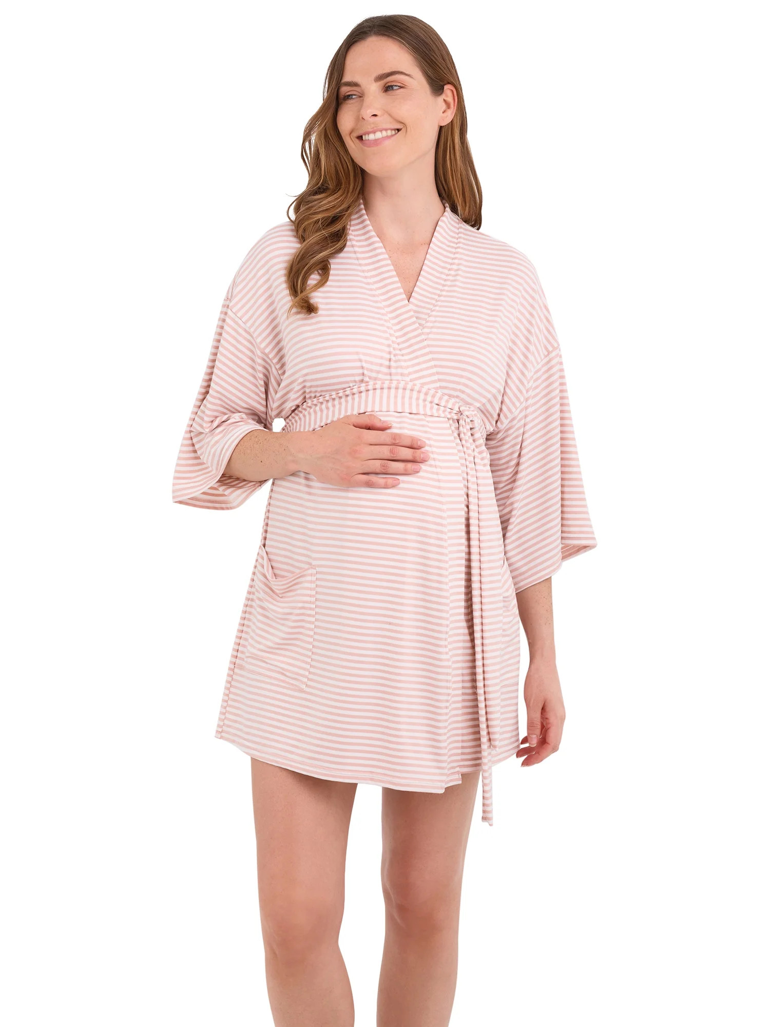 Joyspun Women's Maternity Kimono Robe, Sizes S-XXXL | Walmart (US)