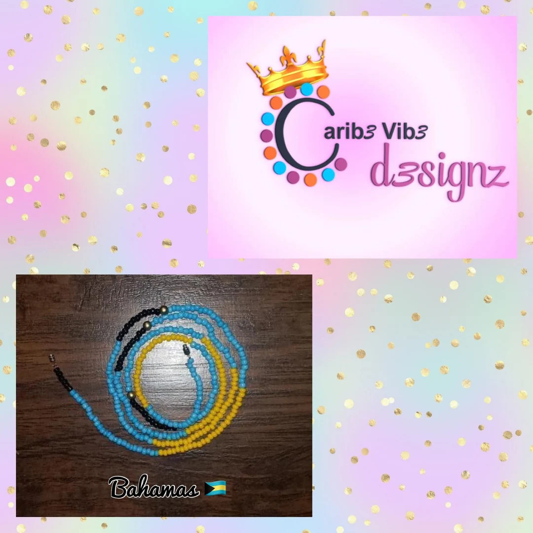 Bahamas Flag Waist Beads - Etsy | Etsy (US)