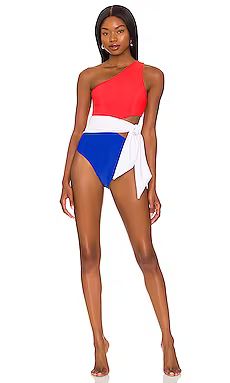 BEACH RIOT Carlie One Piece in American Colorblock from Revolve.com | Revolve Clothing (Global)