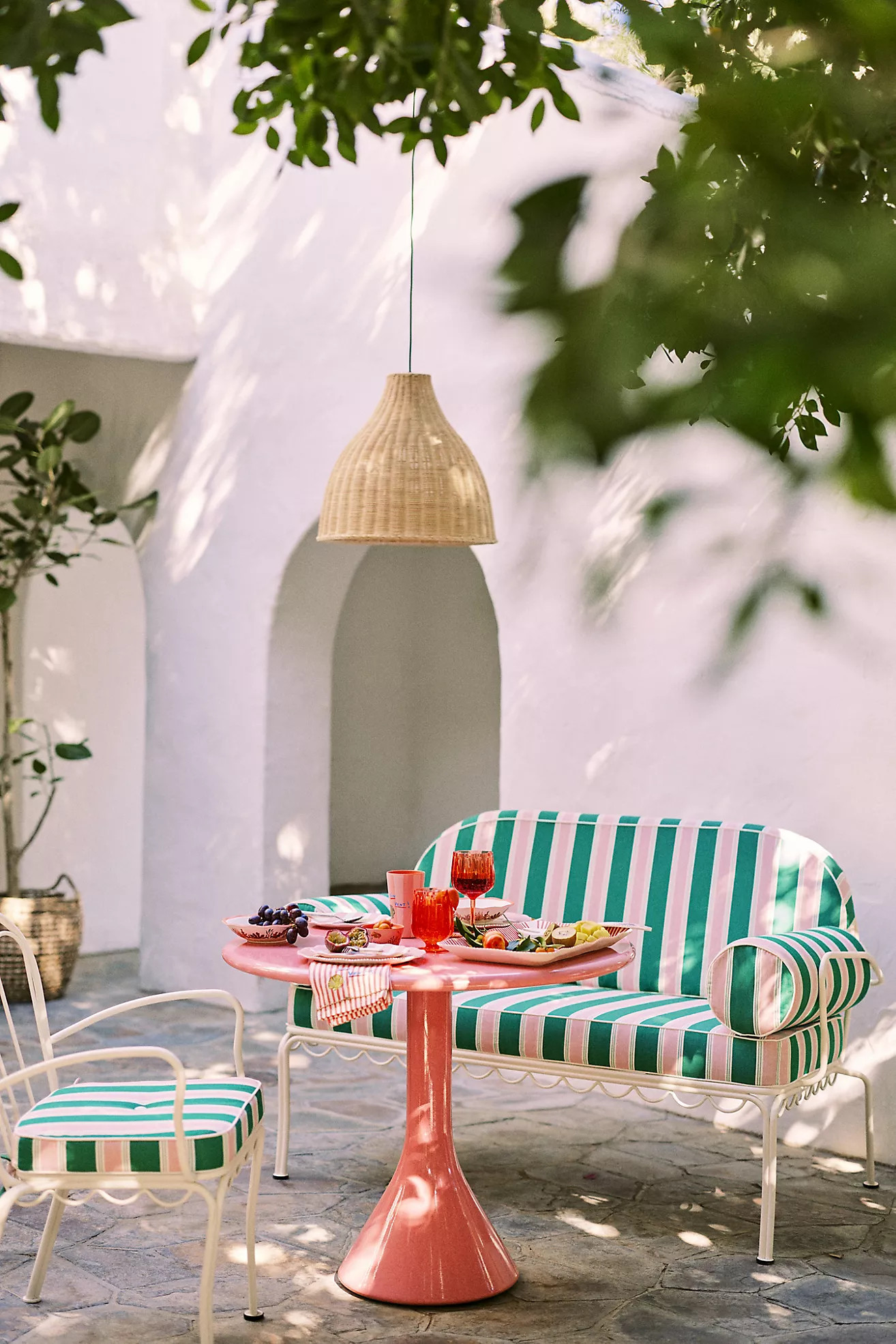 Penelope Round Indoor/Outdoor Dining Table | Anthropologie (US)