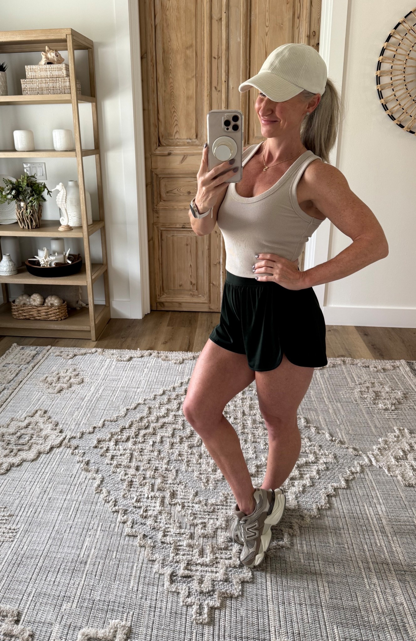 Not mad about shorts and a tank top in November! My latest shorts and sneaker obsession has been on repeat. 

These shorts & sneakers were my birthday gift to myself and I’m obsessed. Shorts run TTS and don’t let the 1.5in inseam scare you, fantastic coverage. The 👟 are so comfy + cute but size down ½ for the perfect fit! 🤍✨

#FridayVibes #FallFeels #LTKfit #LTKactive #LTKfall #LTKunder100 #LTKshoes #LTKFinds #FitnessFashion #FloridaFall #MidlifeStrong #GymToStreet #FallStyle

#LTKOver40 #LTKShoeCrush #LTKActive