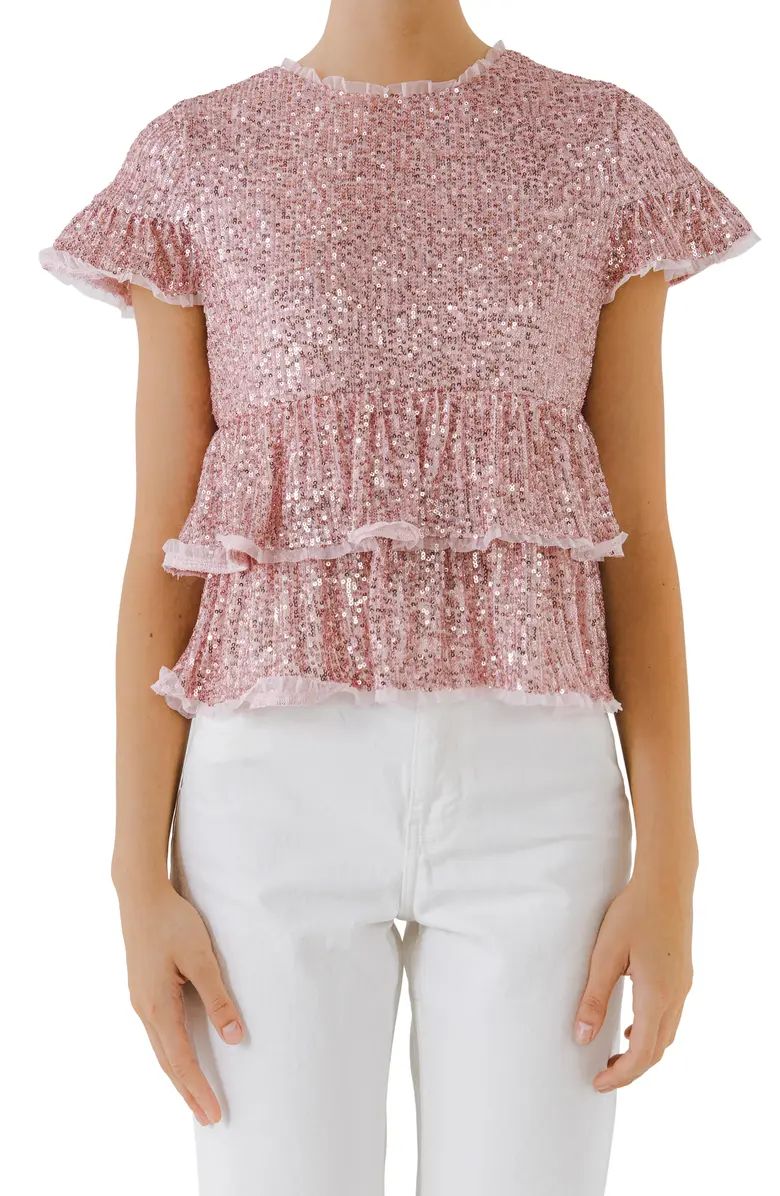 Sequin Babydoll Top | Nordstrom