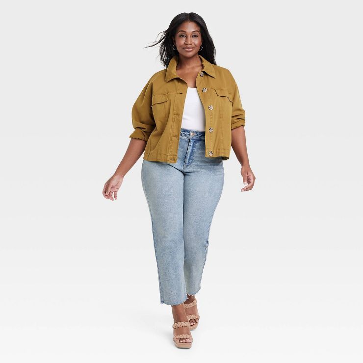 Women's High-Rise Cropped Slim Straight Jeans - Ava & Viv™ | Target