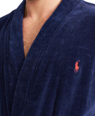 Polo Ralph Lauren Men's Sleepwear Soft Cotton Kimono Velour Robe - Macy's | Macy's