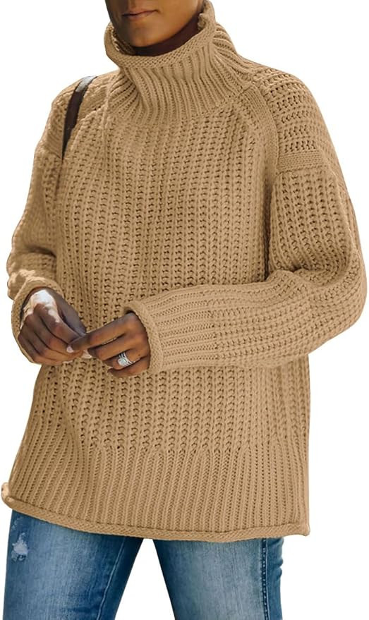 LILLUSORY Women's Turtleneck Chunky Cute Fall Sweaters Trendy Warm Cozy Knit Pullover Winter Swea... | Amazon (US)