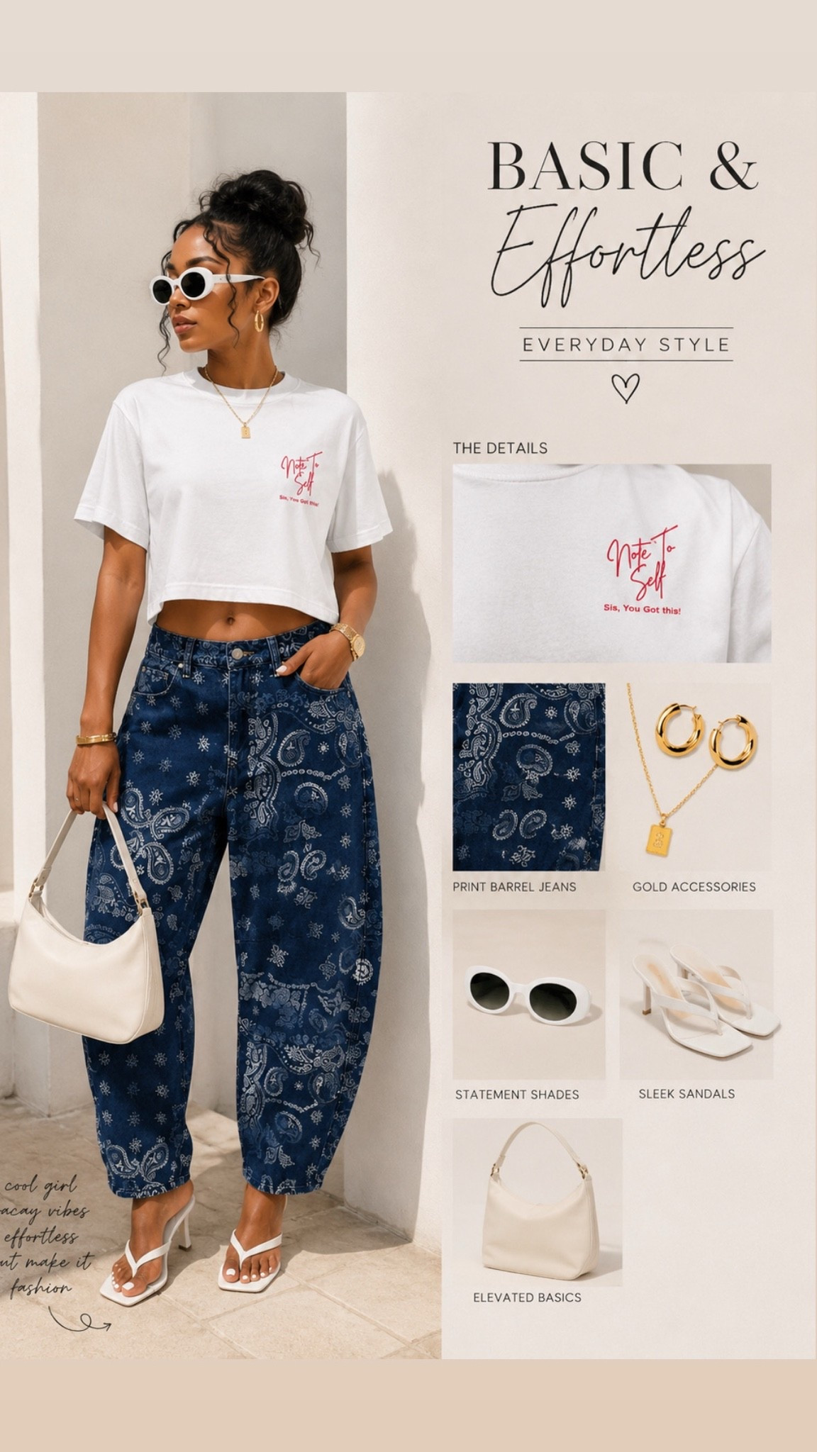 Sometimes the best outfits start with one statement piece

These printed barrel jeans do all the heavy lifting. I paired them with a simple Shop Jayla affirmation tee, neutral accessories, and classic white heels to let the denim be the star of the outfit.

If you’ve been wanting to try the barrel jean trend, this is your sign. Pair them with elevated basics, graphic tees, gold jewelry, and a great pair of sunglasses for an effortless look that feels styled without trying too hard.

Shop the jeans and accessories in my LTK 🤍

#BarrelJeans #DenimStyle #SummerDenim #CasualChicStyle #CoolMomStyle

#LTKootd #LTKmomlife