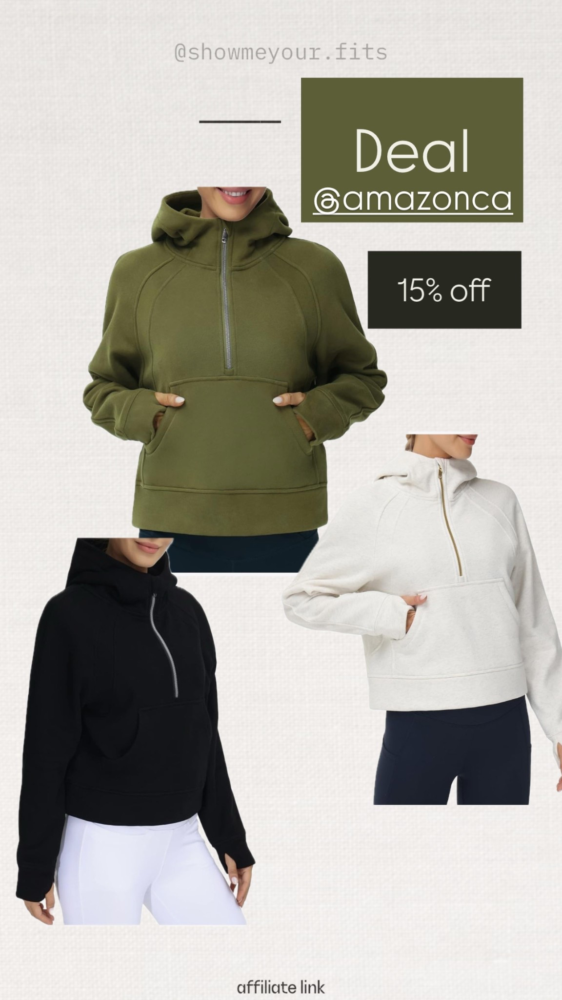 Amazon Deal: 15 % off half zip sweater

#LTKsale #LTKstyletip #LTKspring