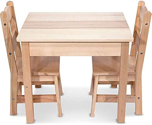Melissa & Doug Tables & Chairs 3-Piece Set - Natural | Amazon (US)