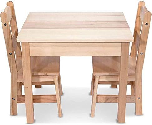 Melissa & Doug Tables & Chairs 3-Piece Set - Natural | Amazon (US)