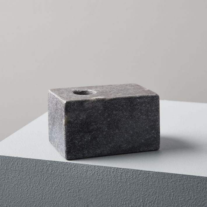Geo Stone Candleholders | West Elm (US)