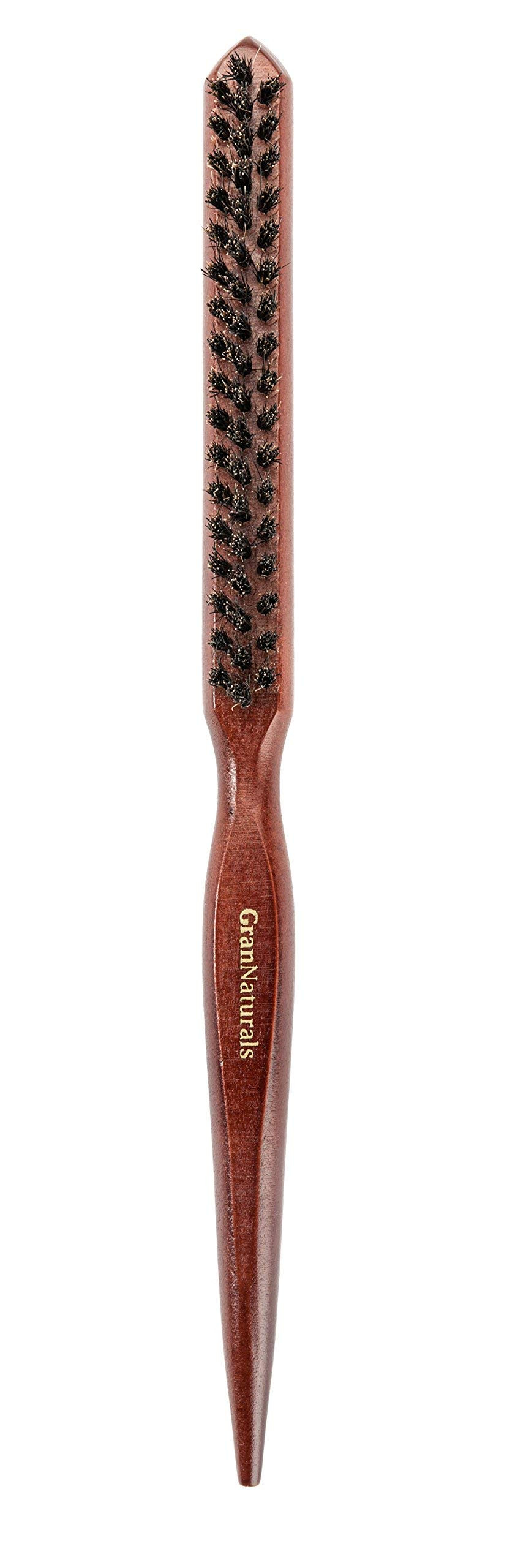 GranNaturals Teasing Boar Bristle Hair Brush for Women - Slick Back Comb with Rat Tail Pick for H... | Amazon (US)