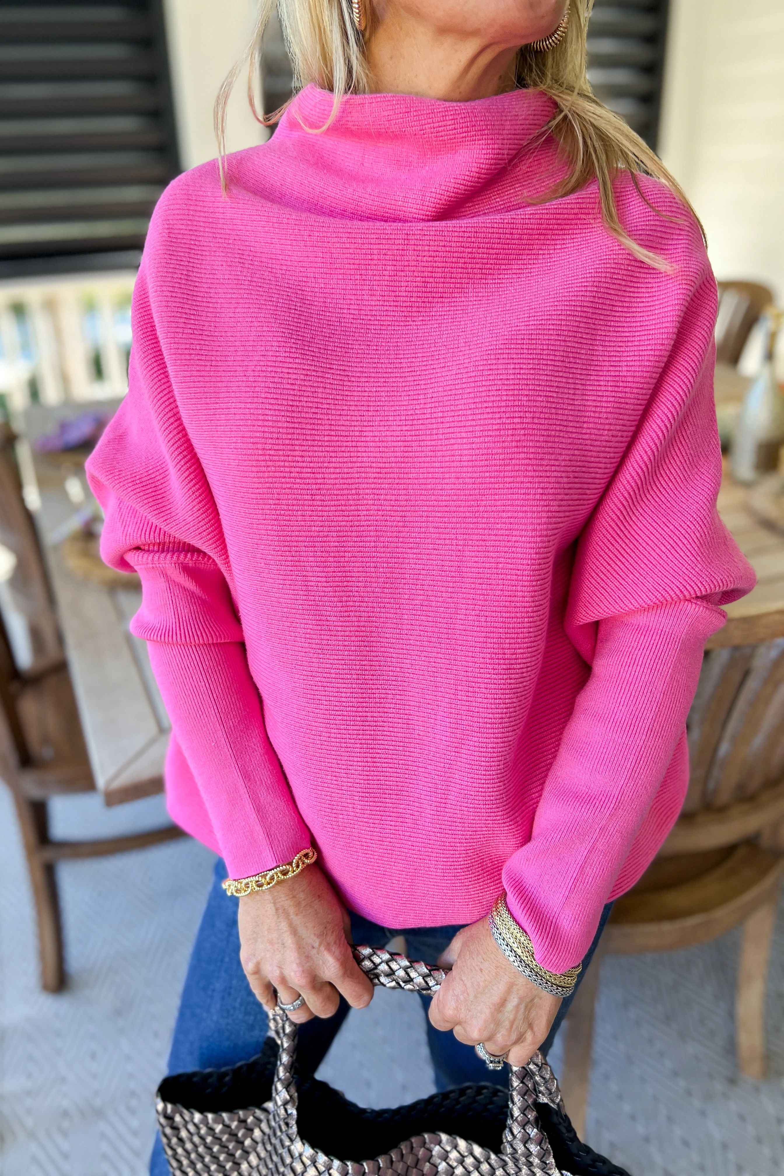 Spires sweater, hot pink | Mimi Seabrook