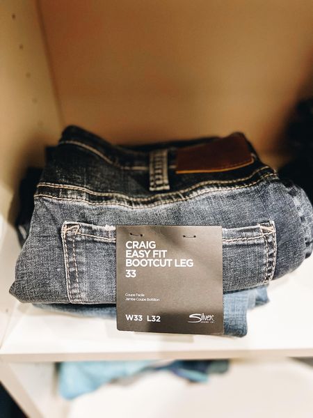 These jeans are so nice for men! 
Fashionablylatemom 
Silver Jeans Co. Men's Craig Classic Fit Bootcut Jeans
Boot cut jeans with a medium-dark indigo wash
Sits at the waist with an easy hip and thigh
Stretch denim with high recovery
5-pocket styling with a zip fly
19.5 inch

#LTKstyletip