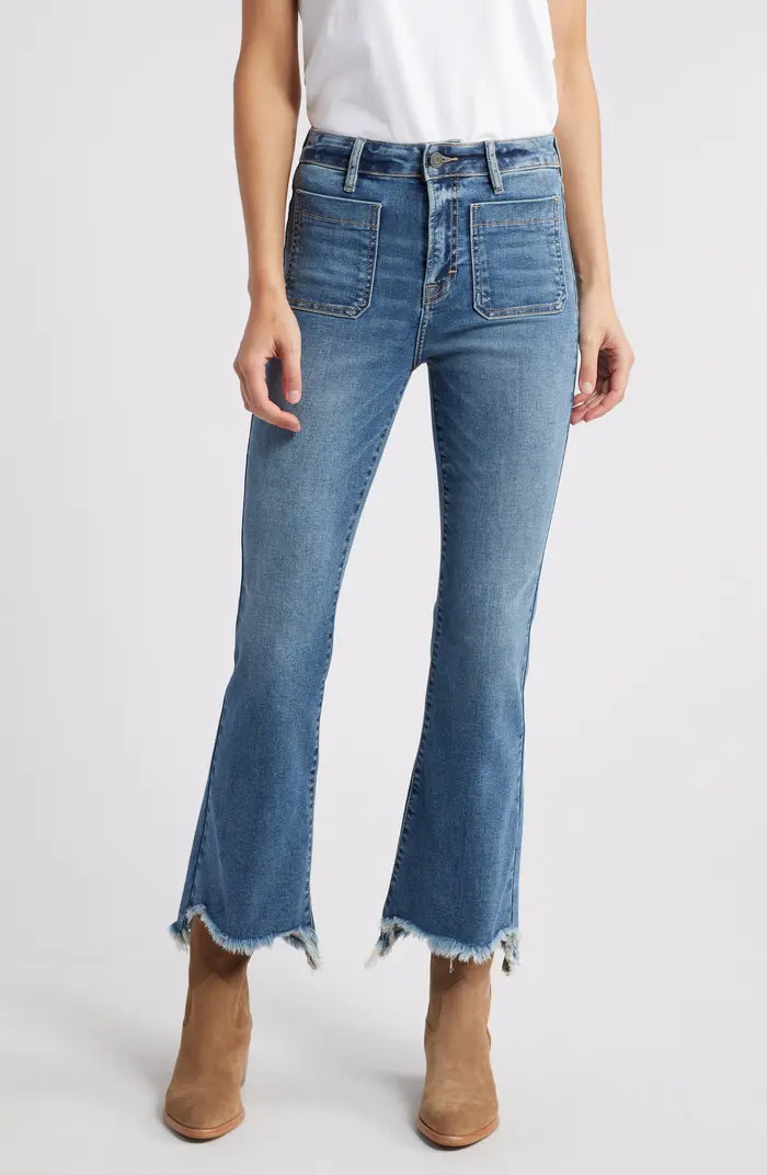 HIDDEN JEANS High Waist Crop Jeans | Nordstrom | Nordstrom