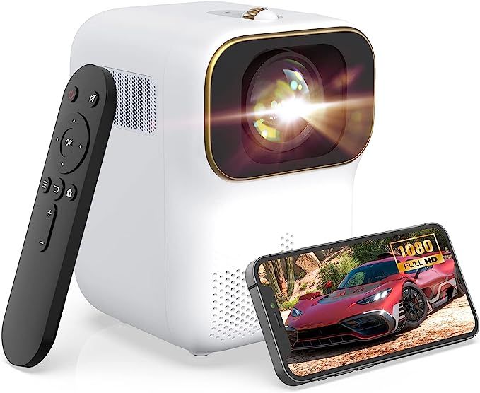 Mini Projector, WEWATCH WiFi Native 1080P Portable Projector, Outdoor Video Projector Built-in 3W... | Amazon (US)