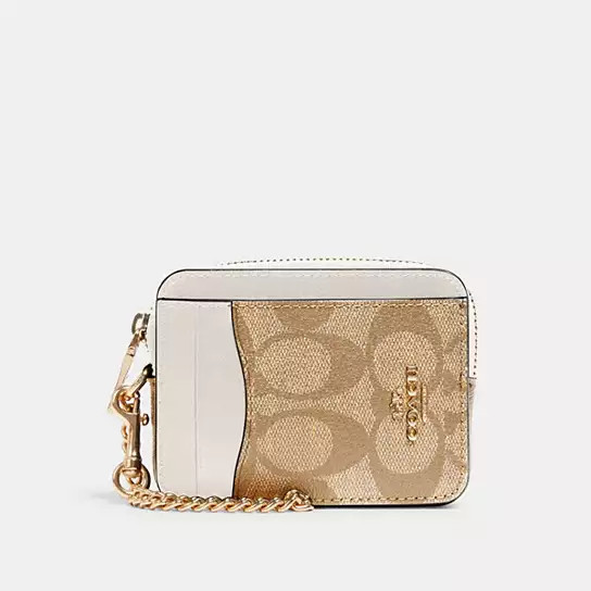 Zip Card Case In Signature Canvas | Coach Outlet US