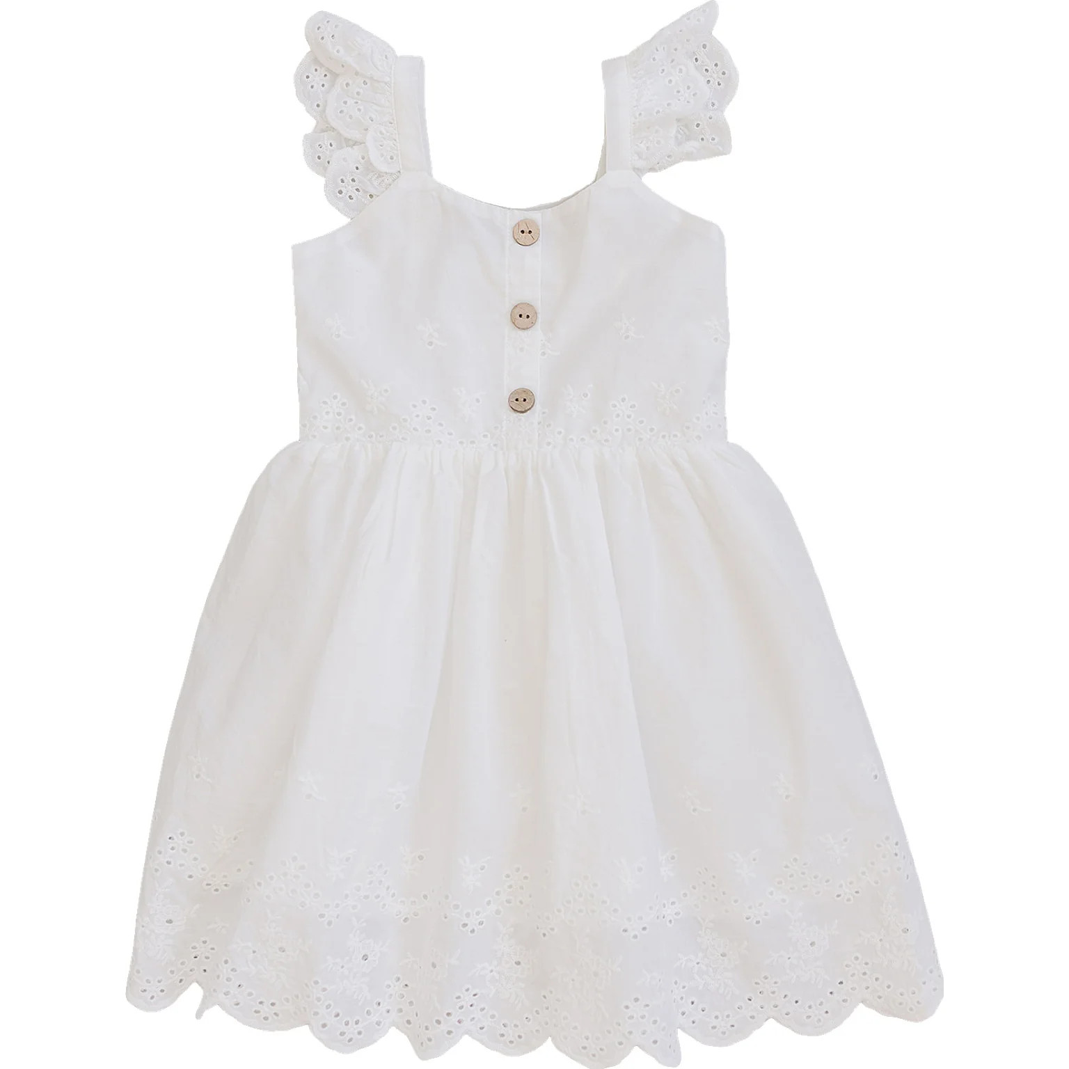 White Eyelet Dress | Mebie Baby