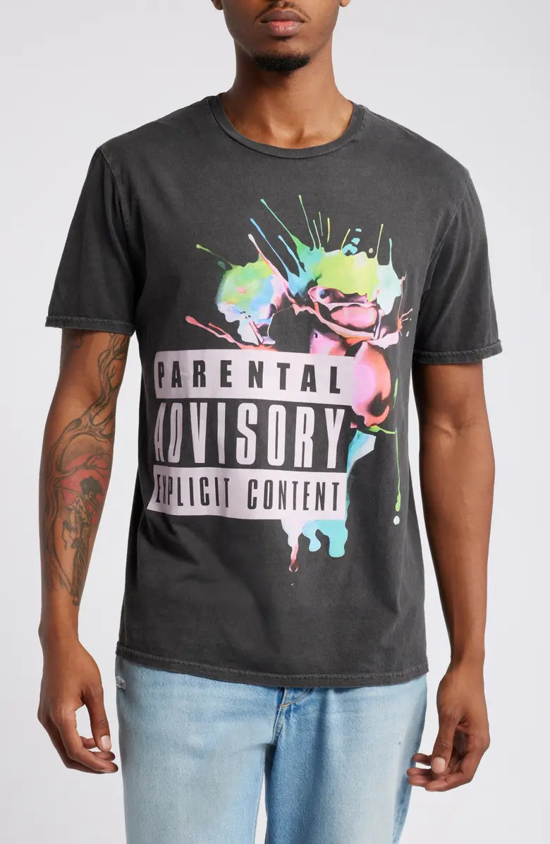 Philcos Parental Advisory Floral Cotton Graphic T-Shirt | Nordstrom | Nordstrom