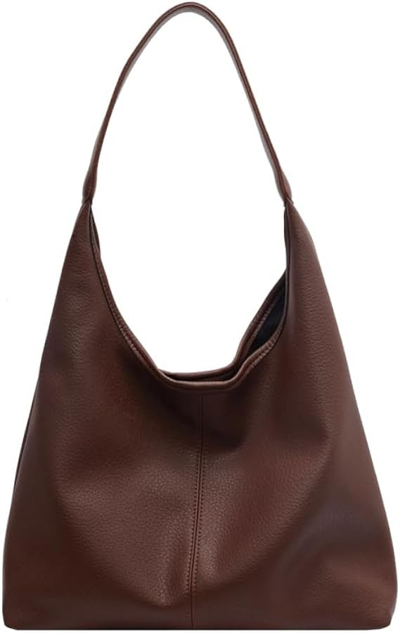 Hobo Bags for Women Slouchy Tote Bag Soft Casual PU Leather Shoulder Purses 2pcs Work Everyday Ha... | Amazon (US)