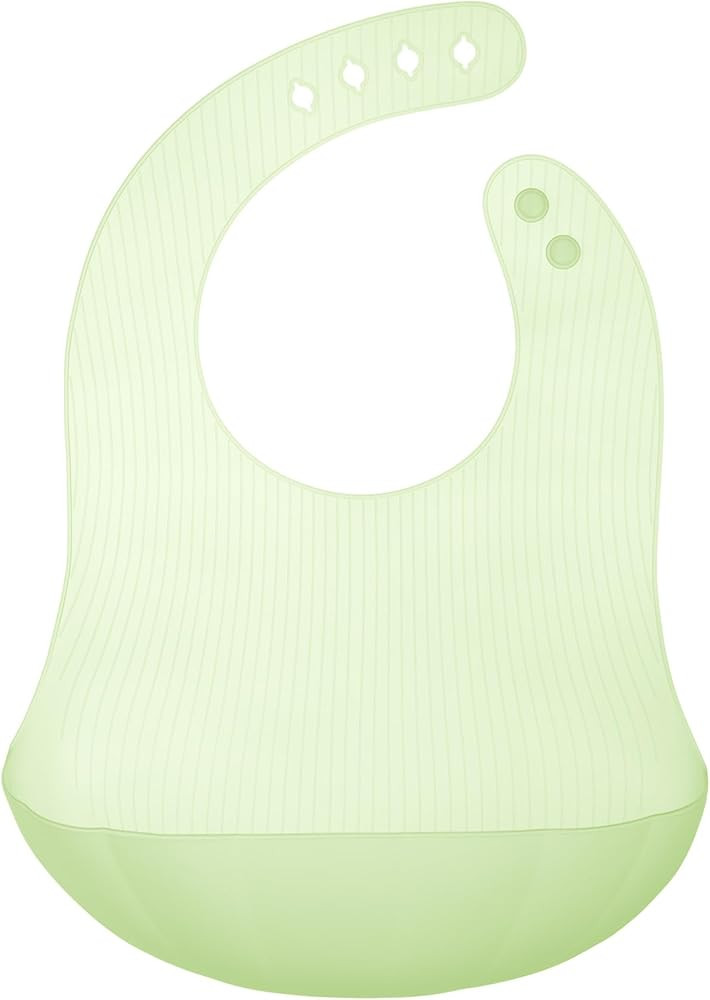 Olababy Fold N Go Silicone Baby Bib w Travel Case | Soft, Lightweight, Waterproof Bibs for Infant... | Amazon (US)