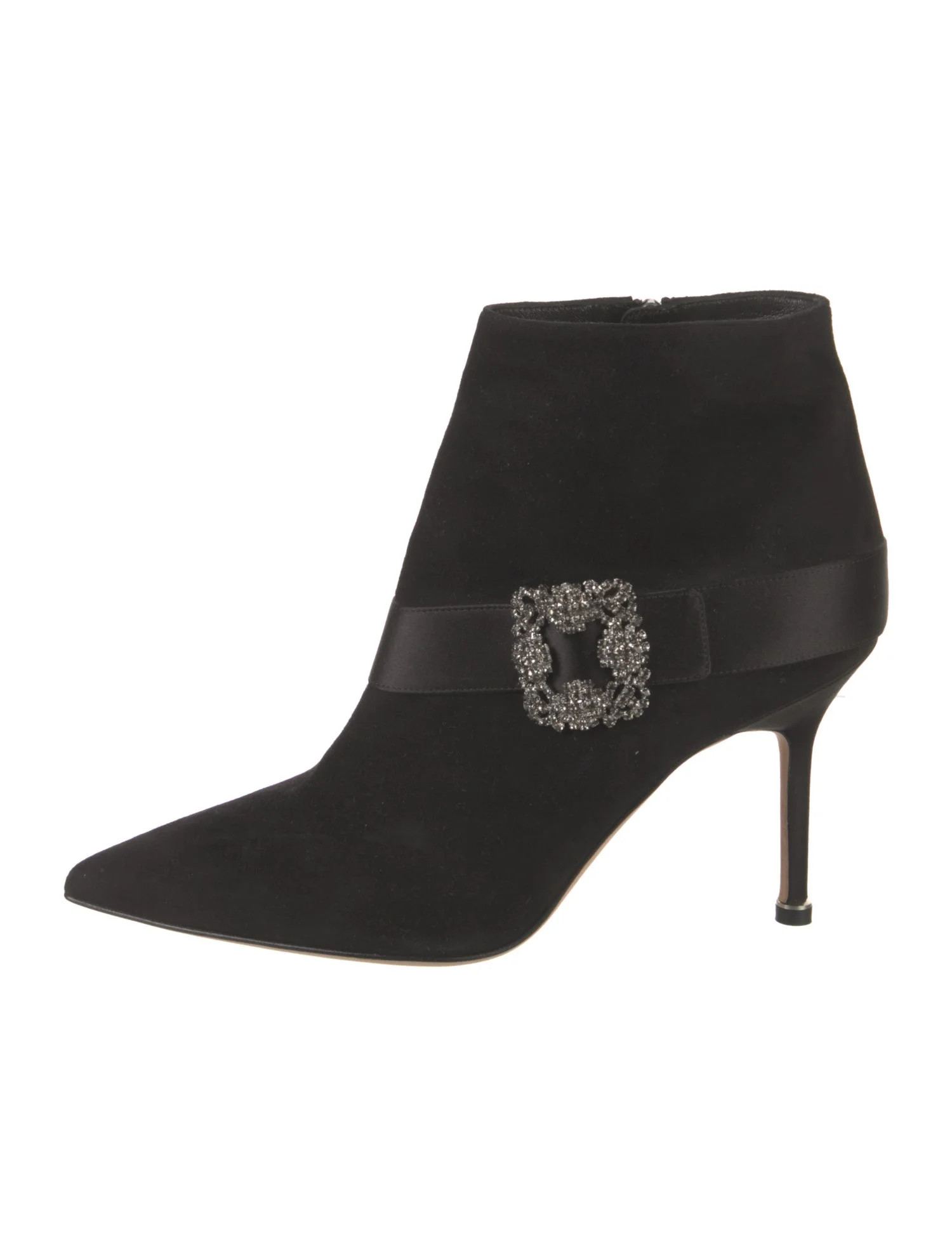 Suede Crystal Embellishments Boots | The RealReal