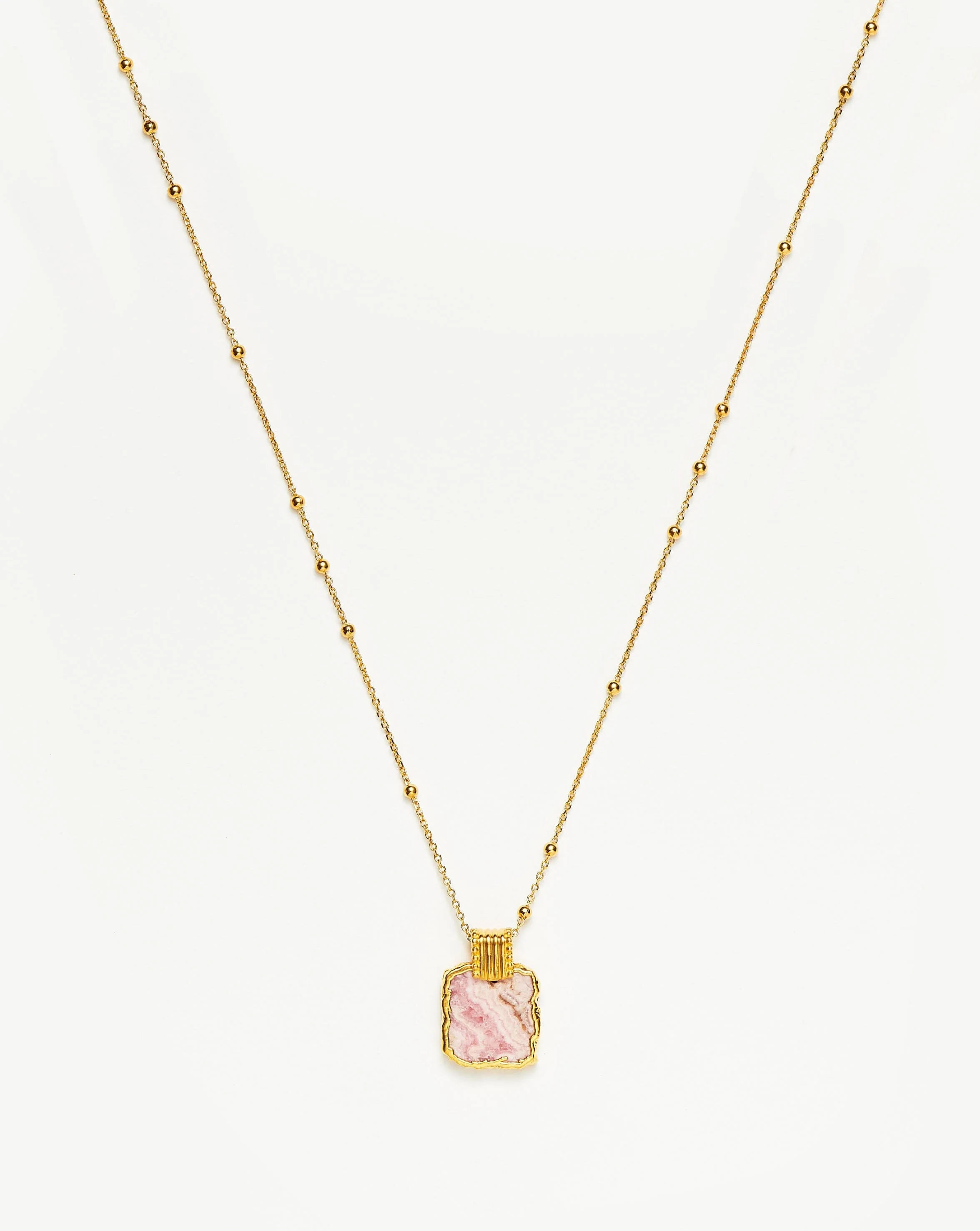 Lena Charm Necklace | 18ct Gold Plated/Rhodochrosite | Missoma UK